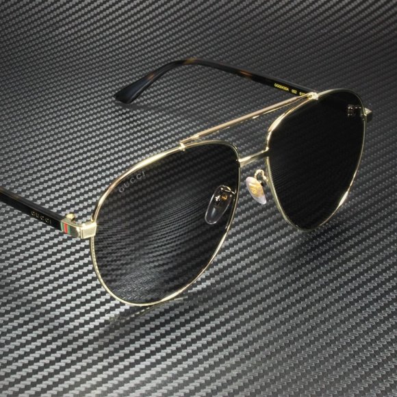 Gucci Gold Grey 61mm Sunglasses - Picture 2 of 3